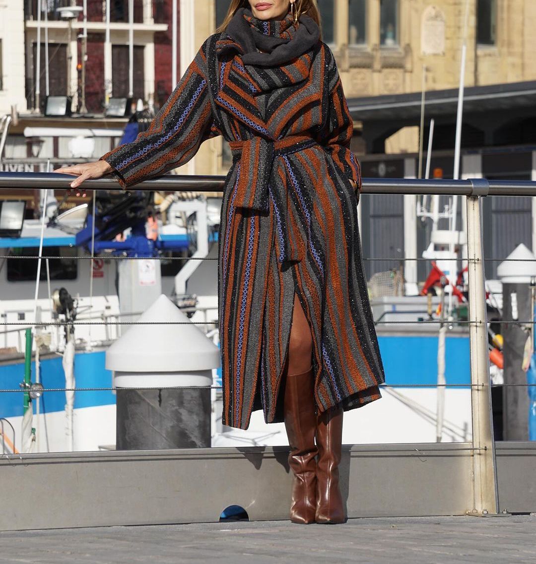 Women's Fashion striped coat