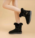Thick Sole Plus Fleece Cotton Shoes