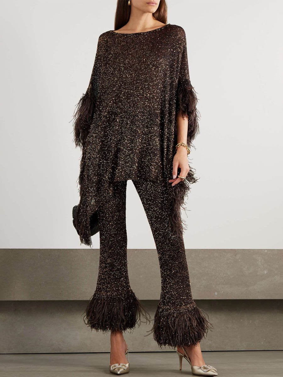 Sequin Tassel Suit