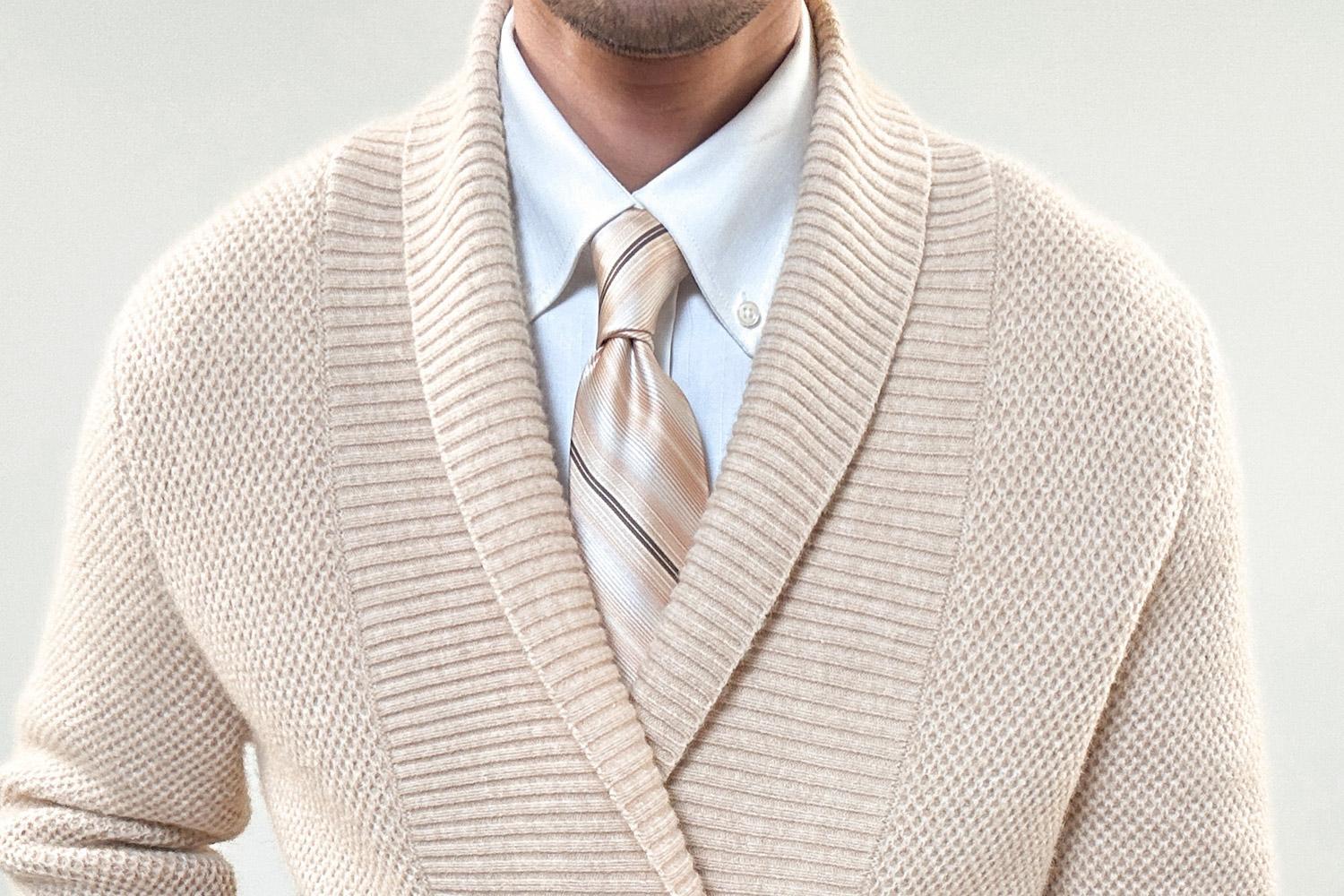 Fashion Casual Men's Double-breasted Cardigan Sweater