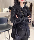 Long sleeve sequined bottoming shirt
