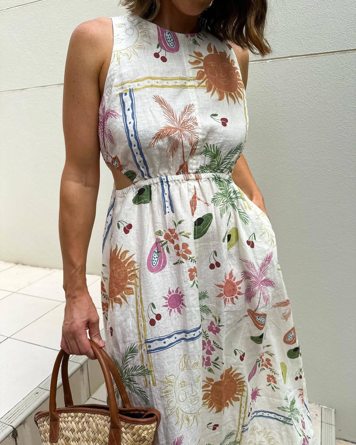 Sleeveless Floral Midi Dress Better For Vacation
