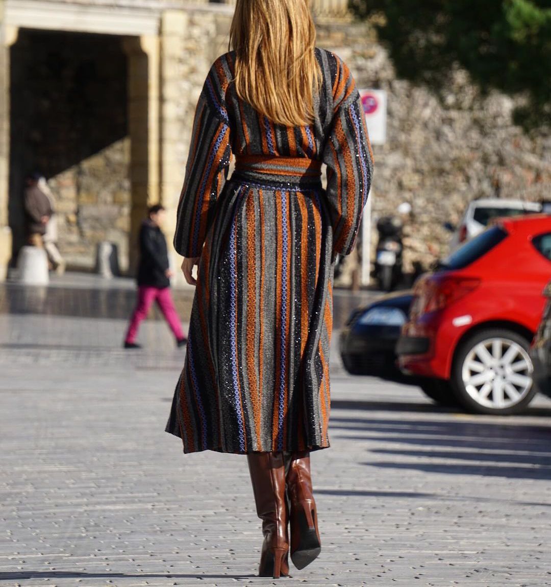 Women's Fashion striped coat