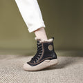 Women's thick-soled velvet mid-calf boots