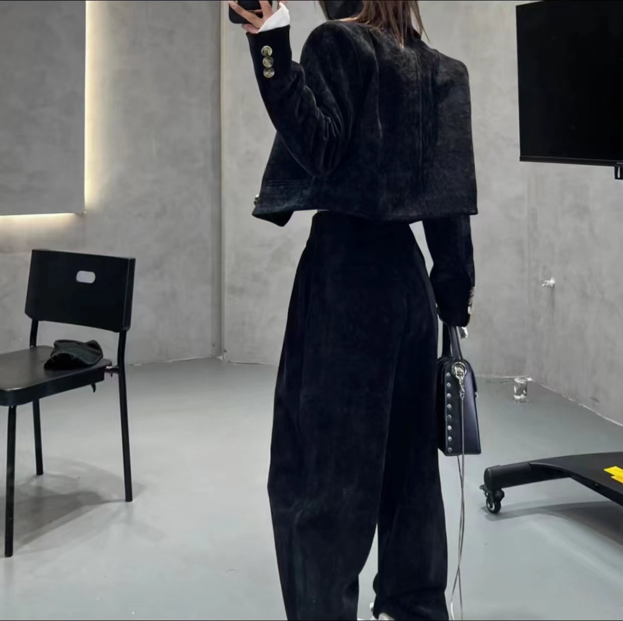 Double button waist casual pants