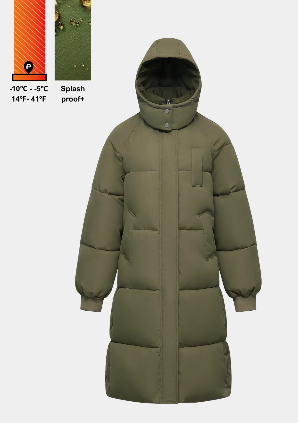 (EARLY BLACK FRIDAY-FREE SHIPPING)Hooded Long Puffer Jacket