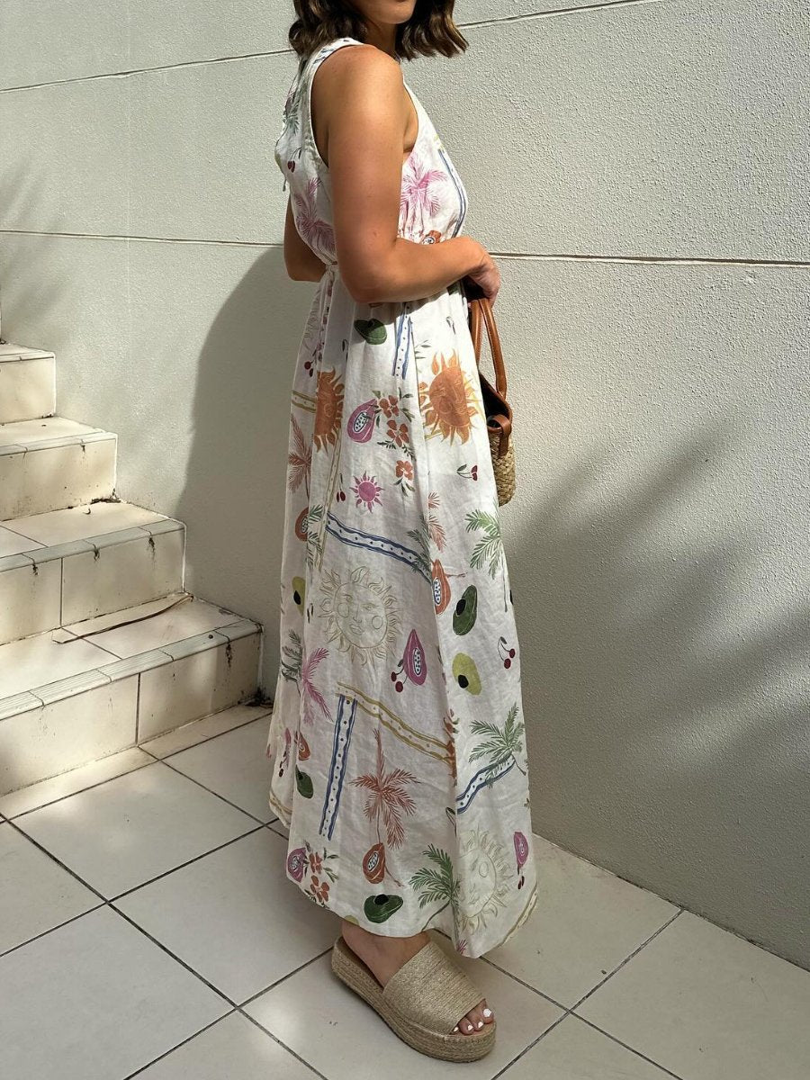 Sleeveless Floral Midi Dress Better For Vacation
